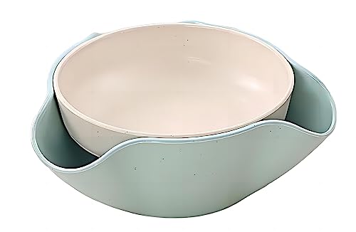 WeeSprout Bamboo Kids Bowls, Set of Four 10 oz Kid-Sized Bamboo Bowls,  Dishwasher Safe Kid Bowls (Blue, Green, Gray, & Beige)