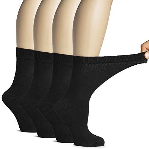 Hanes Comfort Fit Women's Crew Socks, 4-Pairs Assortment 2 5-9