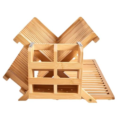 AIRNEX Bamboo Roll Up Sink Drying Rack - Kitchen Sink Accessories