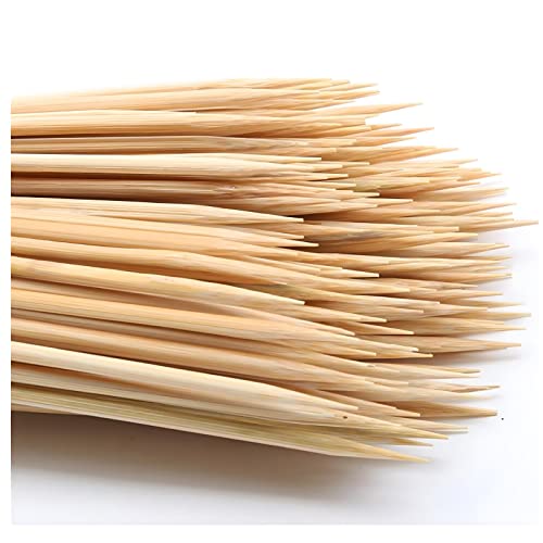 200pc Bamboo Wooden Skewers Sticks 12 in Wood BBQ Shish Kabob Fondue Party Grill