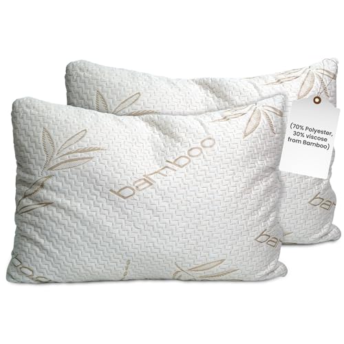Bamboo Memory Foam Lumbar Pillow, Machine Washable Cover, Premium