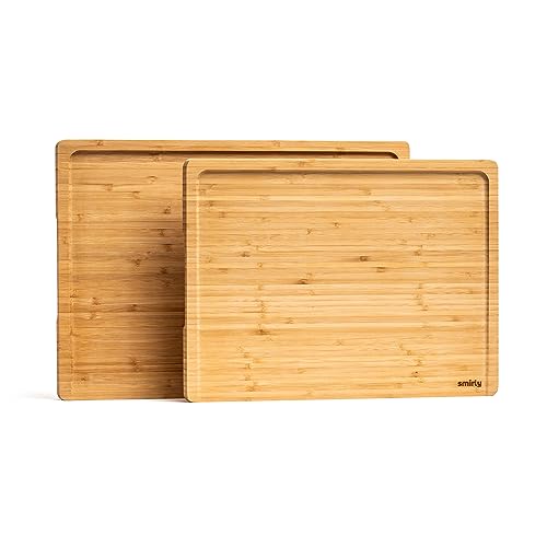 OAKSWARE Cutting Boards, 17x13 Large Acacia Wooden Cutting Board for  Kitchen, Edge Grain Reversible Wood Chopping Board with Juice Groove and  Handles