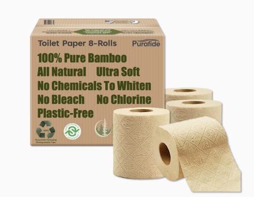  Reel Premium Bamboo Toilet Paper - 12 Rolls Of Toilet Paper  - 3-Ply Made From Tree-Free