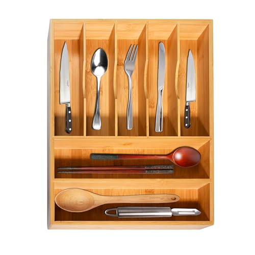 Royal Craft Wood Bamboo Drawer Organizer Storage Box/Bin Set - 5