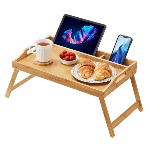 Moclever Breakfast Tray Table with Folding legs - Serving tray