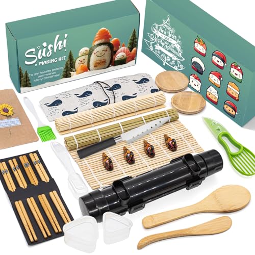Sushi Making Kit, Delamu 21 in 1 Sushi Maker Bazooka Roller Kit