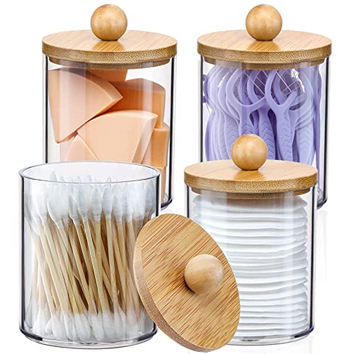 CLEANCLUE Expandable Kitchen Cabinet Organizer for Food Storage Container  Lids, Bamboo Drawer Caddy Adjustable Dividers, Box for Kitchen Storage and