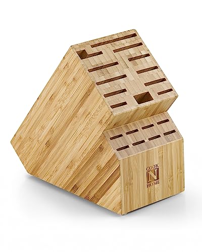Utoplike In-Drawer Bamboo knife block, Drawer Knife Set Storage, Knife  Organizer and Holder with Slots for 16 Knives and 1 Sharpening Steel (Not
